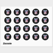 Het verjaardagsmeisje schattig chibi kpop grappige ronde sticker (Vel)