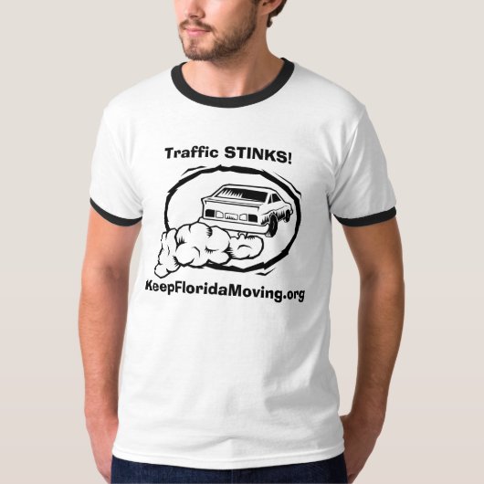 Het verkeer begint! -KeepFloridaMoving.org T-shirt (Voorkant)