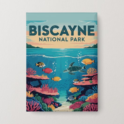 Het verkennen van Biscayne National Park Florida-w Button (Voorkant)