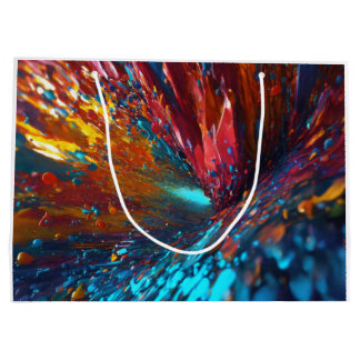 Het verkennen van de allure van veelkleurige gesch groot cadeauzakje