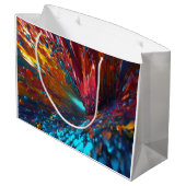 Het verkennen van de allure van veelkleurige gesch groot cadeauzakje (Achterkant Gekanteld)