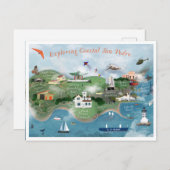 Het verkennen van de kust San Pedro Illustratie Fo Briefkaart (Voorkant / Achterkant)