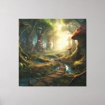 Het verkennen van het betoverde paddenstoelenbos