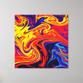 Het verkennen van het kleurrijke Abstracte patroon Canvas Afdruk