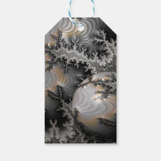 Het verkennen van het Mandelbrot-rijk Cadeaulabel (Voorkant)