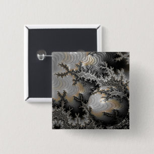 Het verkennen van het Mandelbrot-rijk Vierkante Button 5,1 Cm