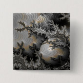 Het verkennen van het Mandelbrot-rijk Vierkante Button 5,1 Cm (Voorkant)