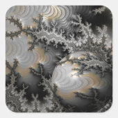 Het verkennen van het Mandelbrot-rijk Vierkante Sticker (Voorkant)