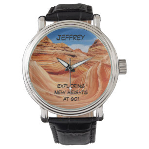 Het verkennen van Nieuwe Hoogte Wrist Watch, 60 ja Horloge