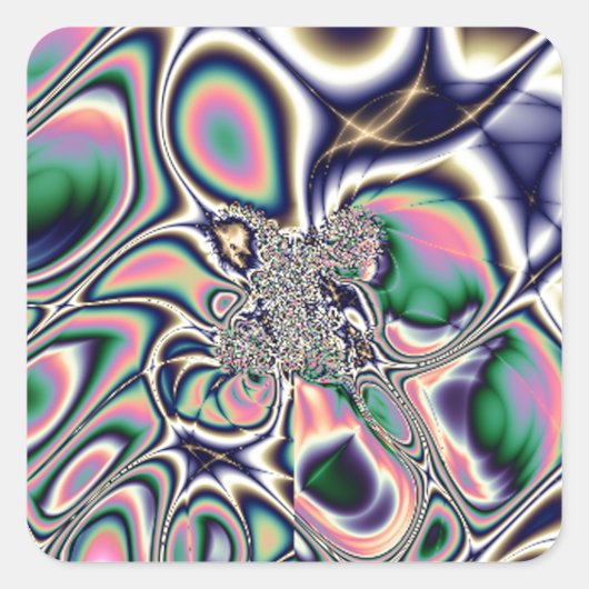 Het verknipte graffiti Collectie Vierkante Sticker (Voorkant)