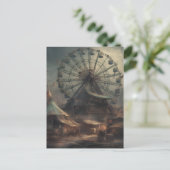 Het verlaten carnaval tenten reuzenrad briefkaart (Staand voorkant)