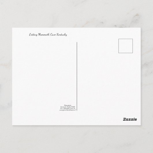 Het verlaten Cave Kentucky van de Mammoth - Briefk Briefkaart (Achterkant)