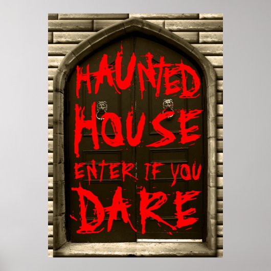 Het verlaten Huis gaat binnen als u eng Halloween  Poster (Voorkant)