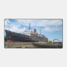 Het verlaten TSS Duke of Lancaster-schip