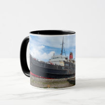 Het verlaten TSS Duke of Lancaster-schip