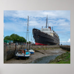 Het verlaten TSS Duke of Lancaster schip Poster