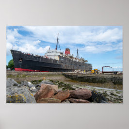 Het verlaten TSS Duke of Lancaster schip Poster
