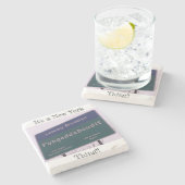 Het verlaten van Brooklyn New York Fuhgeddaboudit Stenen Onderzetter (Zijkant)