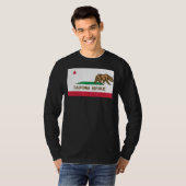 Het verlaten van California Flag Beer links T-shirt (Voorkant volledig)