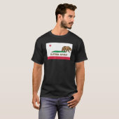 Het verlaten van California Flag Beer links T-shirt (Voorkant volledig)