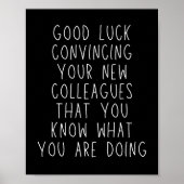 Het verlaten van Collega Grappig Collega Gezegde Poster (Voorkant)