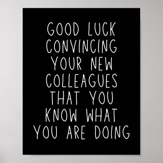 Het verlaten van Collega Grappig Collega Gezegde Poster (Voorkant)