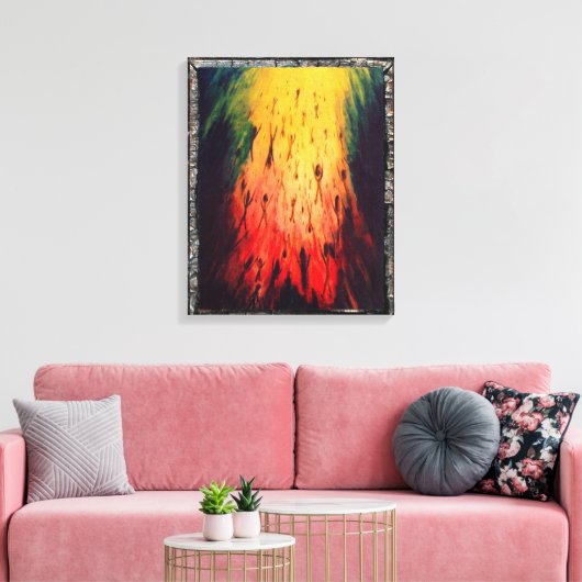 Het verlaten van de duisternis gaat het licht in canvas afdruk (Insitu (Woonkamer))