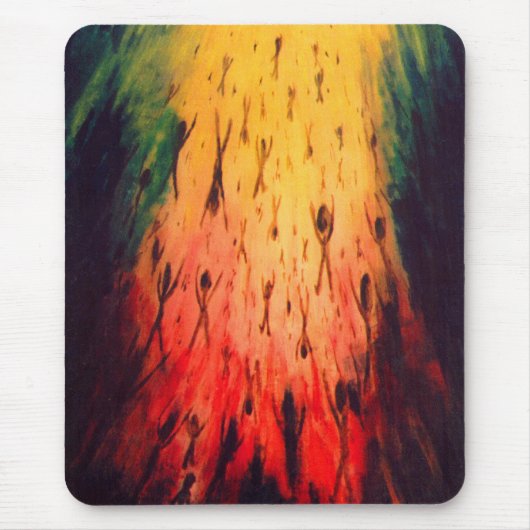 Het verlaten van de duisternis gaat het licht in muismat (Voorkant)