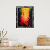 Het verlaten van de duisternis gaat het licht in poster (Keuken)