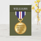 Het verlaten van de parade, het Britse Legermedail Kaart (Gele Bloem)