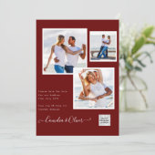 Het verlaten van FOTO WEDDING INVITE sparen de Dat Kaart (Staand voorkant)