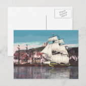 Het verlaten van Haven Briefkaart (Voorkant / Achterkant)