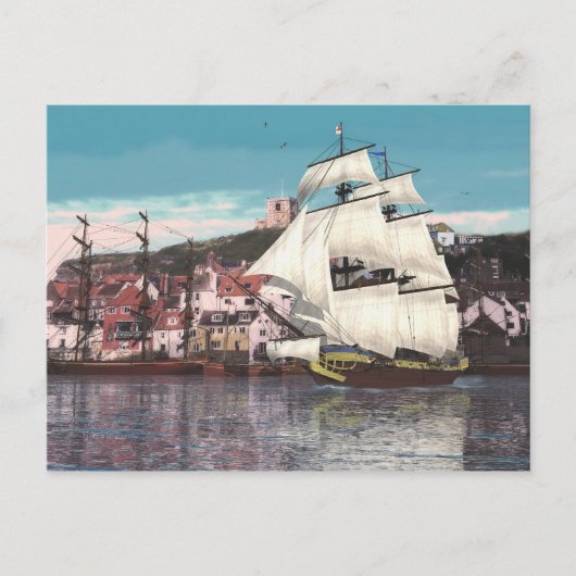 Het verlaten van Haven Briefkaart (Voorkant)