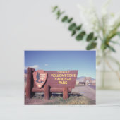 Het verlaten van het nationale park van Yellowston Briefkaart (Staand voorkant)