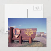 Het verlaten van het nationale park van Yellowston Briefkaart (Voorkant / Achterkant)