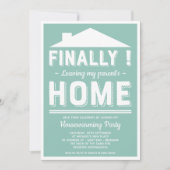 Het verlaten van mijn ouders House Funny Housewarm Kaart (Voorkant)