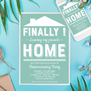 Het verlaten van mijn ouders House Funny Housewarm Kaart