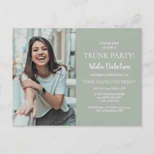 Het verlaten voor College Trunk Party Foto Briefka Briefkaart