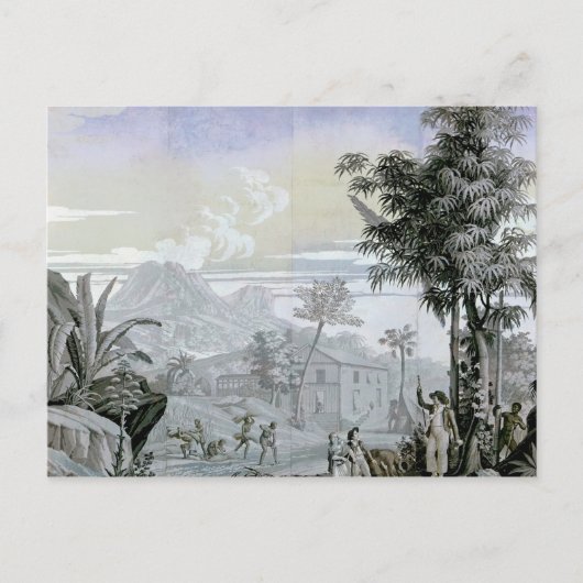 Het verlaten voor een Walk, illustratie Briefkaart (Voorkant)