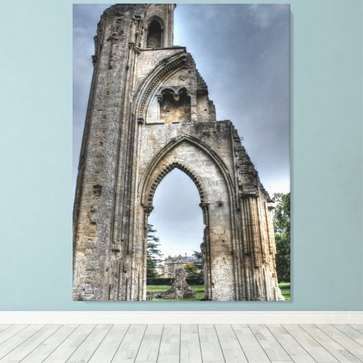 Het verleden blijft canvas afdruk (Insitu (Houten vloer))