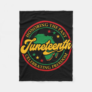 Het verleden eren, vrijheid vieren Junteenth 18 Fleece Deken