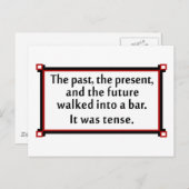 Het verleden, het cadeau en de toekomst briefkaart (Voorkant / Achterkant)