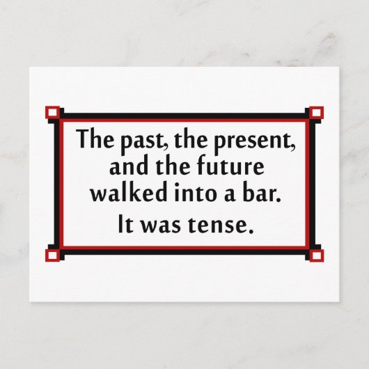 Het verleden, het cadeau en de toekomst briefkaart (Voorkant)