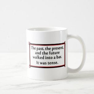 Het verleden, het cadeau en de toekomst koffiemok