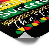 Het verleden Inspirerend De Toekomst Zwarte Geschi Poster (Hoek)