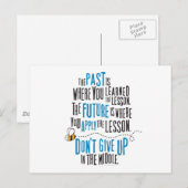 "Het verleden is waar je de les geleerd hebt.." Briefkaart (Voorkant / Achterkant)