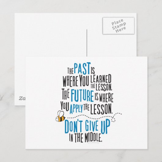 "Het verleden is waar je de les geleerd hebt.." Briefkaart (Voorkant / Achterkant)