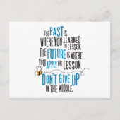 "Het verleden is waar je de les geleerd hebt.." Briefkaart (Voorkant)