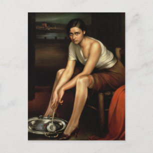 Het verleidelijke Jonge Meisje Briefkaart