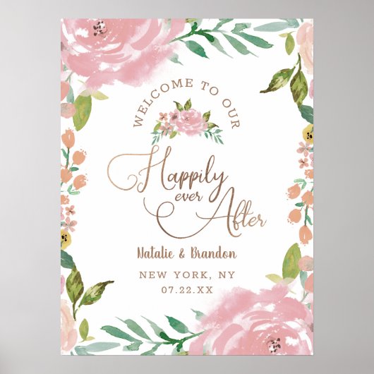 Het verlenen van Roos gelukkig ooit na het Ontvang Poster (Voorkant)